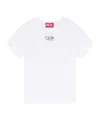 Diesel Crew Neck Short Sleeves Tops In White