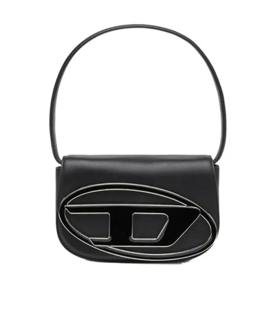 DIESEL DIESEL 1DR LOGO PLAQUE SHOULDER BAG