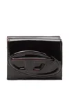 Diesel Tri-fold Wallet In Liquid Pu In Black