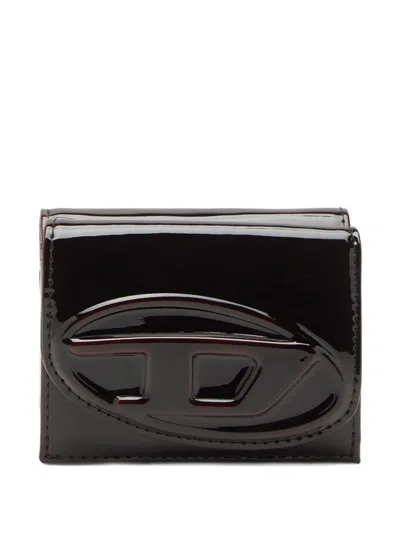 DIESEL LOGO-PLAQUE TRIFOLD WALLET