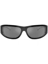 Diesel Wraparound Style Sunglasses In Black