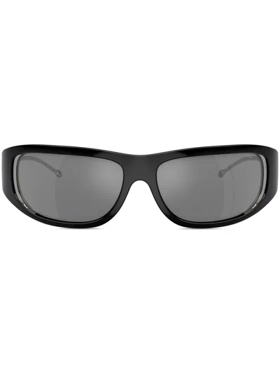 DIESEL LOGO-PLAQUE RECTANGLE-FRAME SUNGLASSES