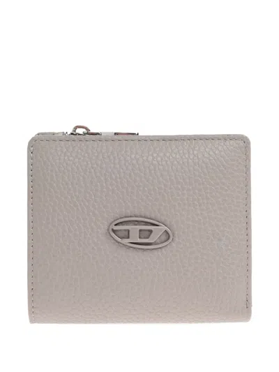 Diesel Logo-plaque Zip-around Wallet In Brown
