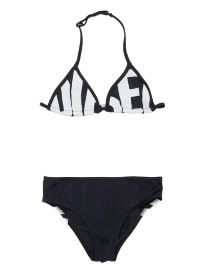 Diesel Kids' Logo-print Bikini In Black