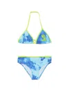 Diesel Logo-print Bikini In Blue