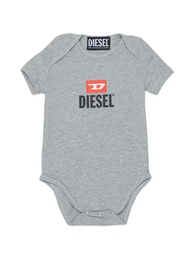 Diesel Babies' Logo-print Body In Gray