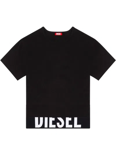 Diesel Logo-print Cotton T-shirt In Black