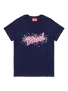 Diesel Logo-print Cotton T-shirt In Blue