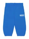 Diesel Logo-print Cotton Track Pants In 蓝色