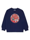 Diesel Logo-print Crew-neck Sweatshirt In Blue