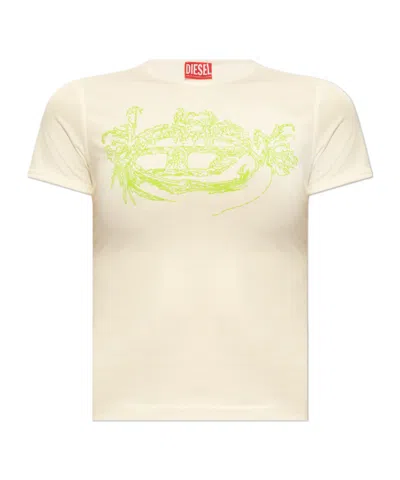 Diesel Logo-print Crew-neck T-shirt In White