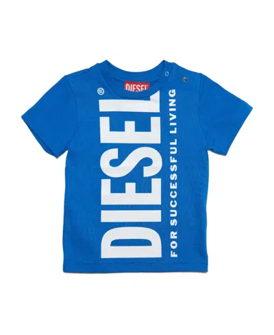 Diesel Logo-print Detail T-shirt In Blue