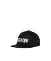 Diesel Logo-print Gabardine Cap In Black