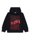 Diesel Logo-print Hooded Sweatshirt In Black