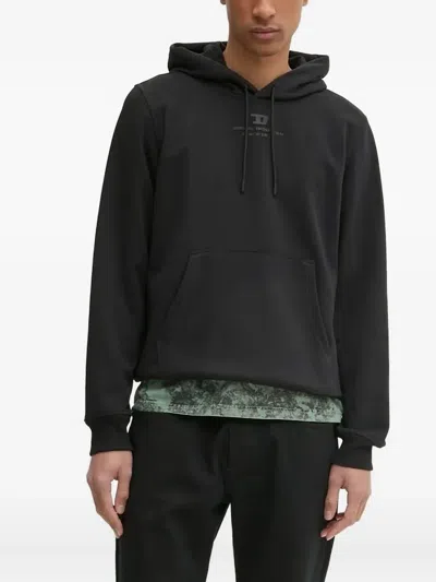 Diesel Logo-print Hoodie In Black