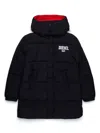Diesel Logo-print Padded Jacket In Black