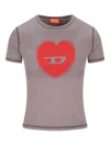 Diesel Logo-print Short-sleeve T-shirt In Gray