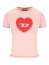 Diesel Logo-print Short-sleeve T-shirt In Pink