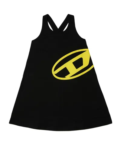 Diesel Logo-print Sleeveless Top In Black