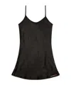 Diesel Logo-print Slip Dress In Black