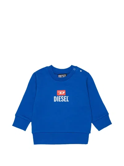 Diesel Babies' Logo-print Sweatshirt In Blue