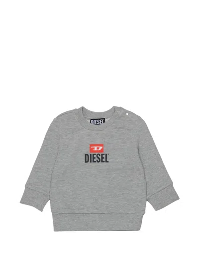 Diesel Babies' Logo-print Sweatshirt In Gray