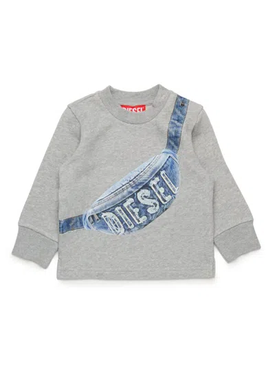 Diesel Babies' Logo-print Sweatshirt In Grey