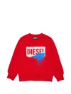 Diesel Logo-print Sweatshirt In Red