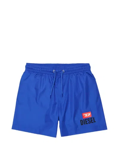 Diesel Kids' Logo-print Swim Shorts In Blue