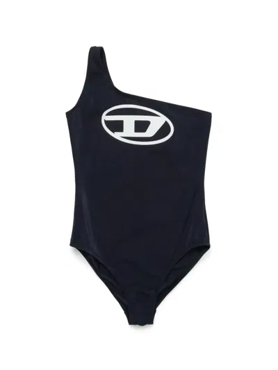 Diesel Kids' Logo-print Swimsuit In Black