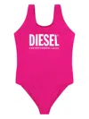 Diesel Logo-print Swimsuit In Pink