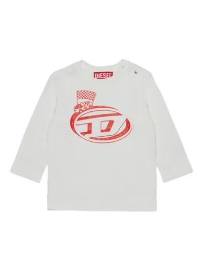 Diesel Babies' Logo-print T-shirt In White