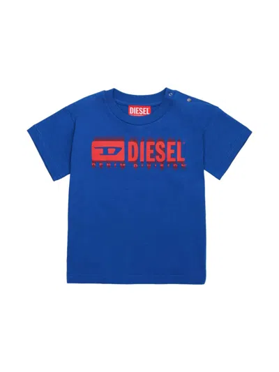 Diesel Babies' Logo-print T-shirt In 蓝色