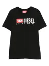 Diesel Distressed-effect Cotton T-shirt In Black