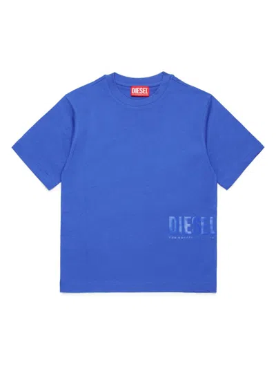 Diesel Kids' Logo-print T-shirt In Blue