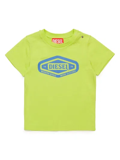 Diesel Babies' Logo-print T-shirt In Green