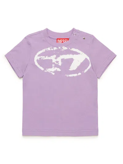 Diesel Babies' Logo-print T-shirt In Violet