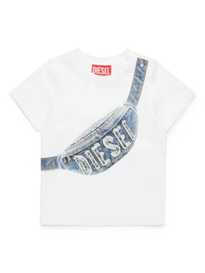 Diesel Babies' Logo-print T-shirt In White