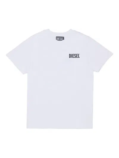 Diesel Kids' Logo-print T-shirt In White
