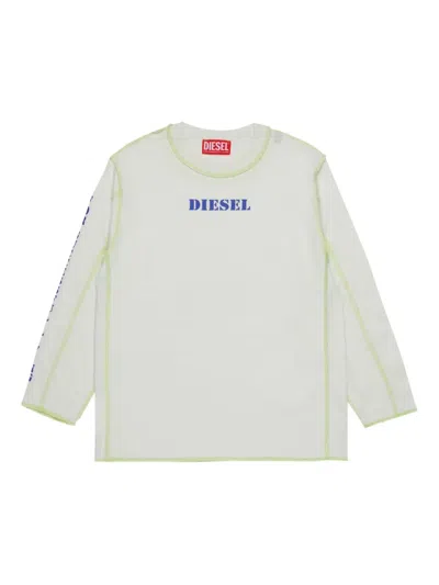 Diesel Kids' Logo-print T-shirt In White