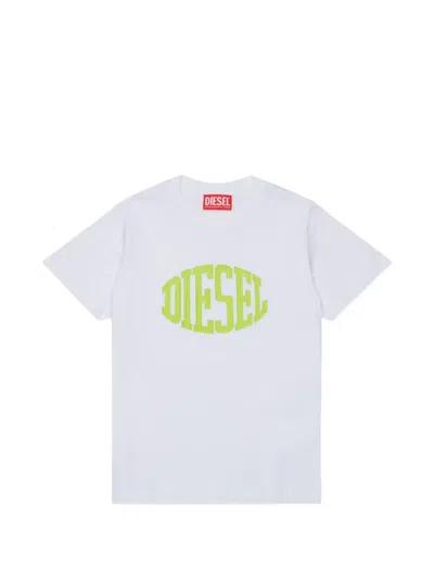 Diesel Kids' Logo-print T-shirt In White