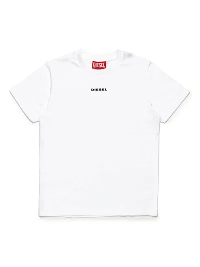 Diesel Kids' T-shirt In Jersey Stretch Con Logo In White