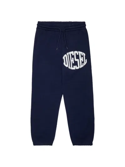 Diesel Kids' Sweatpants With Logo In Blue
