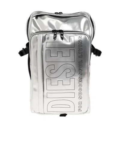 DIESEL DIESEL LOGO PRINT ZIP-UP BACKPACK