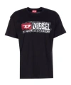 Diesel Men Crew-neck T-shirt With Print In Black