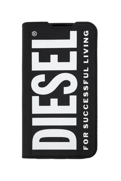 Diesel Logo Printed Iphone 15 Phone Case In Black