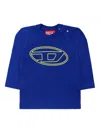 Diesel Logo-printed Long-sleeve T-shirt In Blue