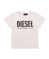 Diesel Logo Printed T-shirt In White