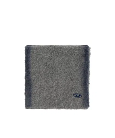 Diesel Logo Scarf In Gray