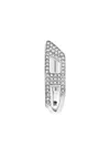 Diesel Logo-shape Steel Earrings In White